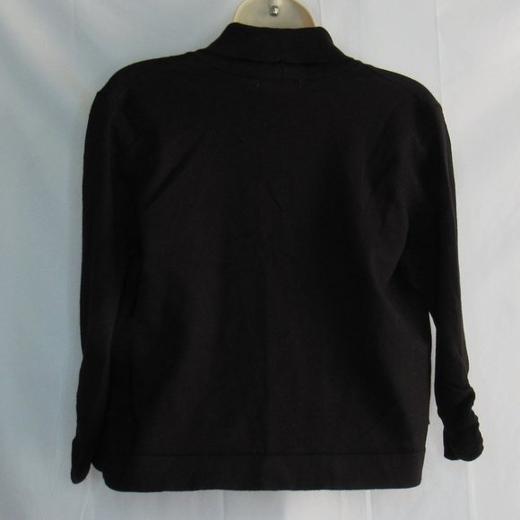 89th & Madison Women's Black Open Front Sweater Cropped Shrug Cardigan Size PM - Picture 2 of 7